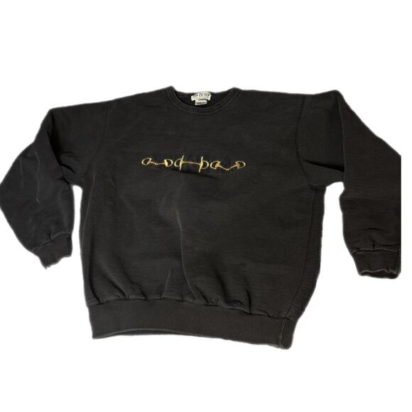 Black and gold Non Fiction crrewneck - Picture 2 of 5